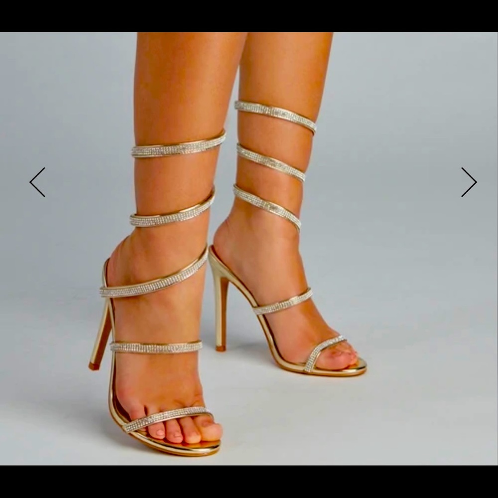 Gold shoes. Runs big